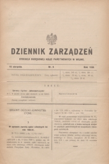 Dziennik Zarządzeń Dyrekcji Okręgowej Kolei Państwowych w Wilnie. 1930, nr 6 (16 sierpnia)