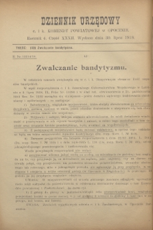 Dziennik Urzędowy c. i k. Komendy Powiatowej w Opocznie.R.4, cz. 32 (30 lipca 1918)