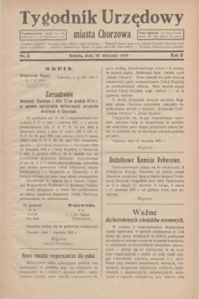 Tygodnik Urzędowy miasta Chorzowa.R.2, nr 2 (12 stycznia 1935)