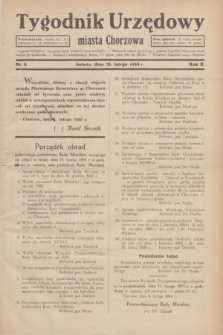 Tygodnik Urzędowy miasta Chorzowa.R.2, nr 6 (10 lutego 1935)