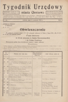 Tygodnik Urzędowy miasta Chorzowa.R.2, nr 22 (3 sierpnia 1935)