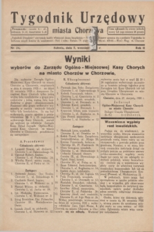 Tygodnik Urzędowy miasta Chorzowa.R.2, nr 24 (7 września 1935)