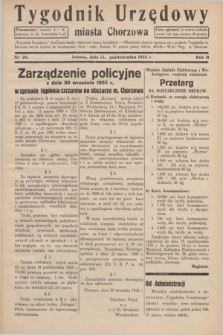 Tygodnik Urzędowy miasta Chorzowa.R.2, nr 26 (12 października 1935)