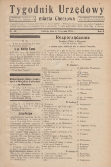 Tygodnik Urzędowy miasta Chorzowa.R.2, nr 28 (2 listopada 1935)