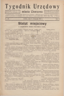Tygodnik Urzędowy miasta Chorzowa.R.2, nr 29 (9 listopada 1935)