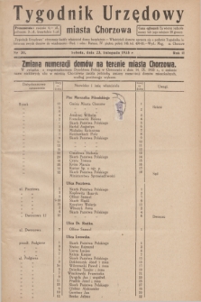 Tygodnik Urzędowy miasta Chorzowa.R.2, nr 30 (23 listopada 1935)