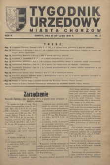 Tygodnik Urzędowy Miasta Chorzów.R.5, nr 2 (22 stycznia 1938)