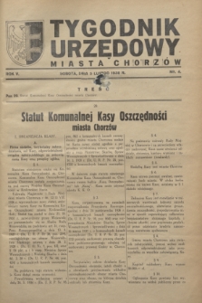 Tygodnik Urzędowy Miasta Chorzów.R.5, nr 4 (5 lutego 1938)