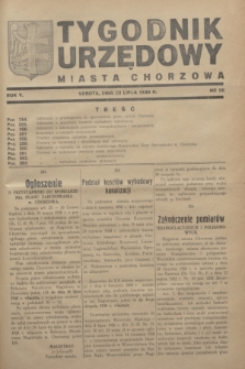 Tygodnik Urzędowy Miasta Chorzowa.R.5, nr 26 (23 lipca 1938)