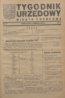 Tygodnik Urzędowy Miasta Chorzowa.R.5, nr 30 (10 września 1938)
