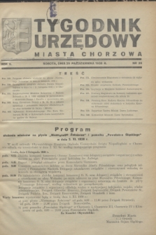 Tygodnik Urzędowy Miasta Chorzowa.R.5, nr 36 (29 października 1938)