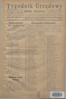 Tygodnik Urzędowy miasta Chorzowa.R.3, nr 1 (11 stycznia 1936)