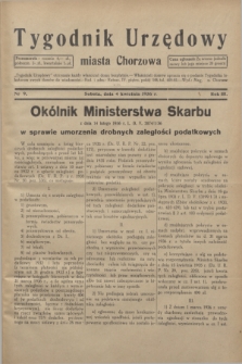 Tygodnik Urzędowy miasta Chorzowa.R.3, nr 9 (4 kwietnia 1936)