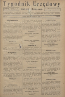 Tygodnik Urzędowy miasta Chorzowa.R.3, nr 11 (18 kwietnia 1936)
