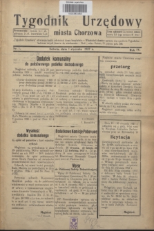 Tygodnik Urzędowy miasta Chorzowa.R.4, nr 1 (2 stycznia 1937)