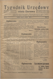 Tygodnik Urzędowy miasta Chorzowa.R.4, nr 5 (6 lutego 1937)