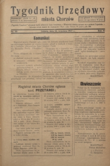 Tygodnik Urzędowy miasta Chorzów.R.4, nr 35 (18 września 1937)