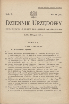 Dziennik Urzędowy Kuratorjum Okręgu Szkolnego Lubelskiego.R.2, nr 11 (listopad 1930) = nr 23