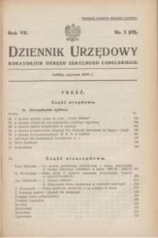 Dziennik Urzędowy Kuratorjum Okręgu Szkolnego Lubelskiego.R.7, nr 5 (styczeń 1935) = nr 69