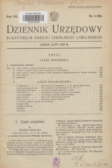 Dziennik Urzędowy Kuratorjum Okręgu Szkolnego Lubelskiego.R.7, nr 6 (luty 1935) = nr 70