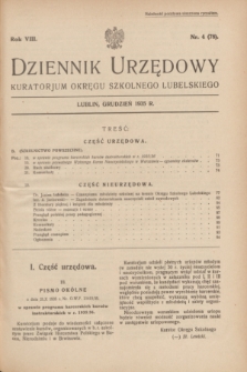 Dziennik Urzędowy Kuratorjum Okręgu Szkolnego Lubelskiego.R.8, nr 4 (grudzień 1935) = nr 78