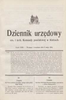 Dziennik urzędowy ces. i król. Komendy powiatowej w Kielcach.1918, cz. 29 (9 maja)
