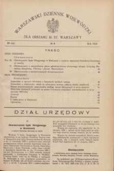 Warszawski Dziennik Wojewódzki dla Obszaru M. St. Warszawy.R.8 [i.e.10], № 8 (28 lutego 1929)