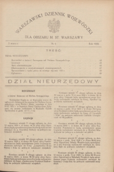 Warszawski Dziennik Wojewódzki dla Obszaru M. St. Warszawy.R.8 [i.e.10], № 9 (7 marca 1929)