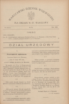 Warszawski Dziennik Wojewódzki dla Obszaru M. St. Warszawy.R.8 [i.e.10], № 10 (14 marca 1929)