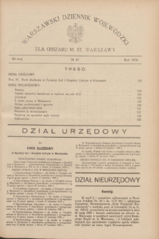 Warszawski Dziennik Wojewódzki dla Obszaru M. St. Warszawy.R.8 [i.e.10], № 21 (23 maja 1929)