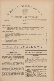 Warszawski Dziennik Wojewódzki dla Obszaru M. St. Warszawy.R.8 [i.e.10], № 24 (13 czerwca 1929)