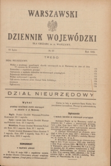 Warszawski Dziennik Wojewódzki dla Obszaru m. st. Warszawy.R.8 [i.e.10], № 28 (11 lipca 1929)