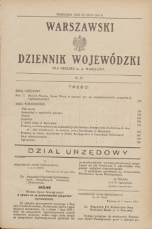 Warszawski Dziennik Wojewódzki dla Obszaru m. st. Warszawy.R.8 [i.e.10], № 30 (25 lipca 1929)