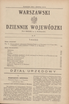 Warszawski Dziennik Wojewódzki dla Obszaru m. st. Warszawy.R.8 [i.e.10], № 31 (1 sierpnia 1929)
