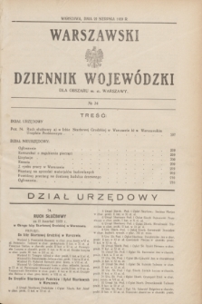 Warszawski Dziennik Wojewódzki dla Obszaru m. st. Warszawy.R.8 [i.e.10], № 34 (22 sierpnia 1929)