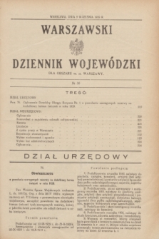Warszawski Dziennik Wojewódzki dla Obszaru m. st. Warszawy.R.8 [i.e.10], № 36 (5 września 1929)