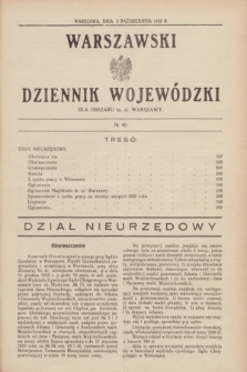 Warszawski Dziennik Wojewódzki dla Obszaru m. st. Warszawy.R.8 [i.e.10], № 40 (3 października 1929)