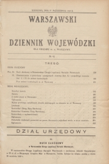 Warszawski Dziennik Wojewódzki dla Obszaru m. st. Warszawy.R.8 [i.e.10], № 42 (17 października 1929)