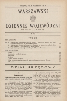 Warszawski Dziennik Wojewódzki dla Obszaru m. st. Warszawy.R.8 [i.e.10], № 44 (31 października 1929)