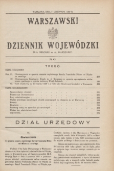 Warszawski Dziennik Wojewódzki dla Obszaru m. st. Warszawy.R.8 [i.e.10], № 45 (7 listopada 1929)