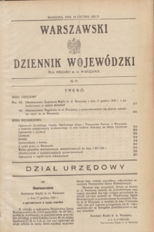 Warszawski Dziennik Wojewódzki dla Obszaru m. st. Warszawy.R.8 [i.e.10], № 51 (19 grudnia 1929)