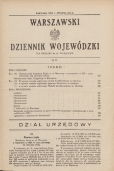 Warszawski Dziennik Wojewódzki dla Obszaru m. st. Warszawy.R.8 [i.e.10], № 53 (2 stycznia 1930)