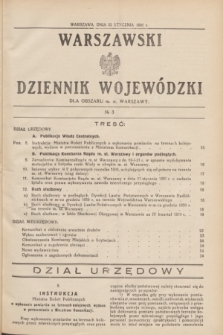 Warszawski Dziennik Wojewódzki dla Obszaru m. st. Warszawy.1931, № 3 (22 stycznia)