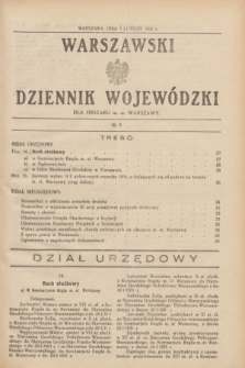 Warszawski Dziennik Wojewódzki dla Obszaru m. st. Warszawy.1931, № 5 (5 lutego)