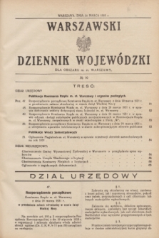 Warszawski Dziennik Wojewódzki dla Obszaru m. st. Warszawy.1931, № 10 (24 marca)