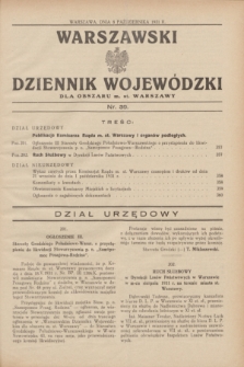 Warszawski Dziennik Wojewódzki dla Obszaru m. st. Warszawy.1931, nr 39 (8 października)