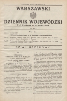 Warszawski Dziennik Wojewódzki dla Obszaru m. st. Warszawy.1931, nr 51 (31 grudnia)