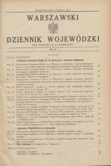 Warszawski Dziennik Wojewódzki dla Obszaru m. st. Warszawy.1933, nr 5 (7 marca)