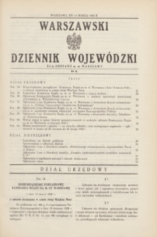 Warszawski Dziennik Wojewódzki dla Obszaru m. st. Warszawy.1935, nr 6 (14 marca)