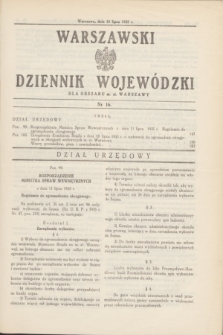 Warszawski Dziennik Wojewódzki dla Obszaru m. st. Warszawy.1935, nr 16 (18 lipca)